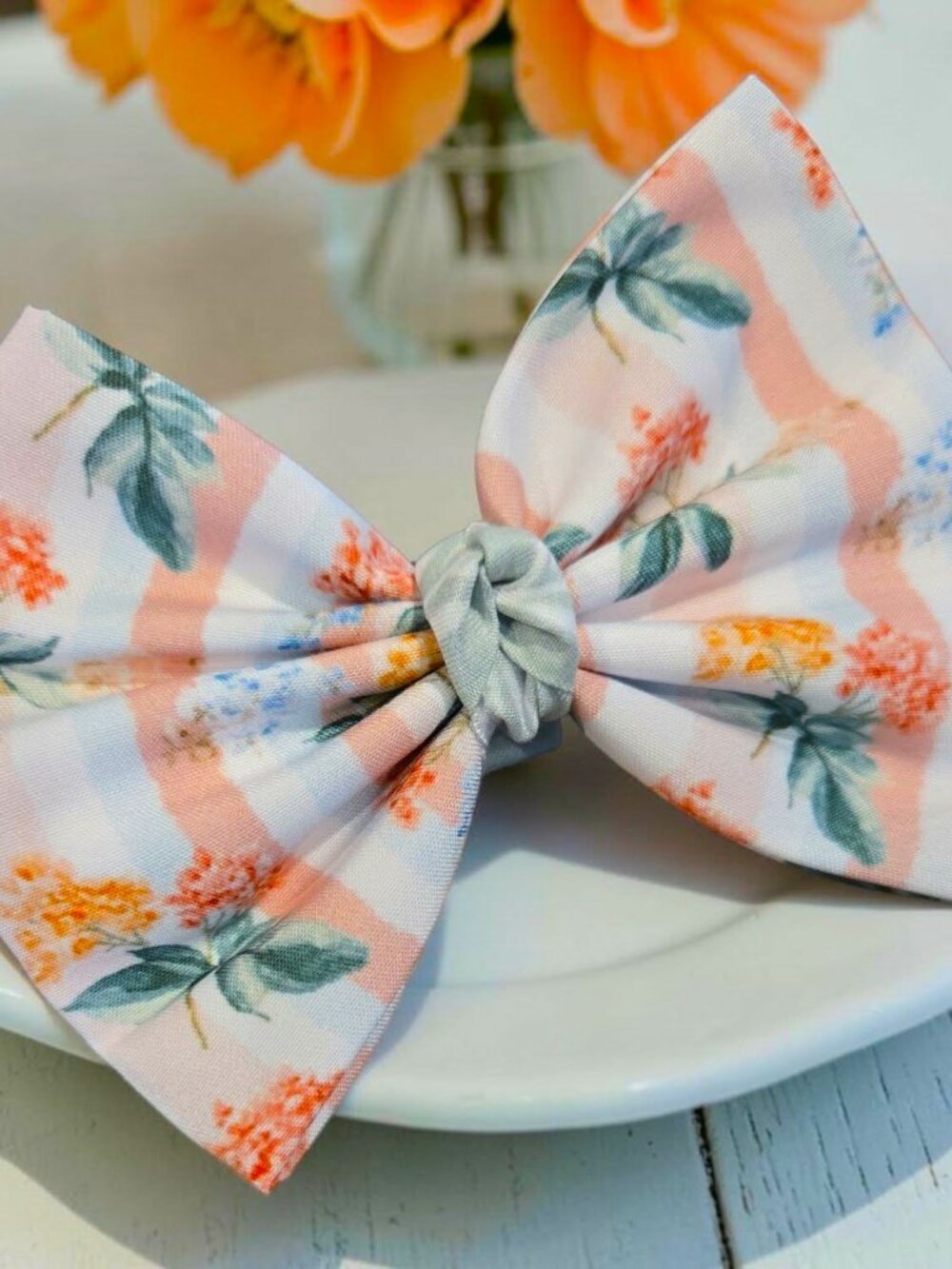 Pastel Floral Fall Hair Bow